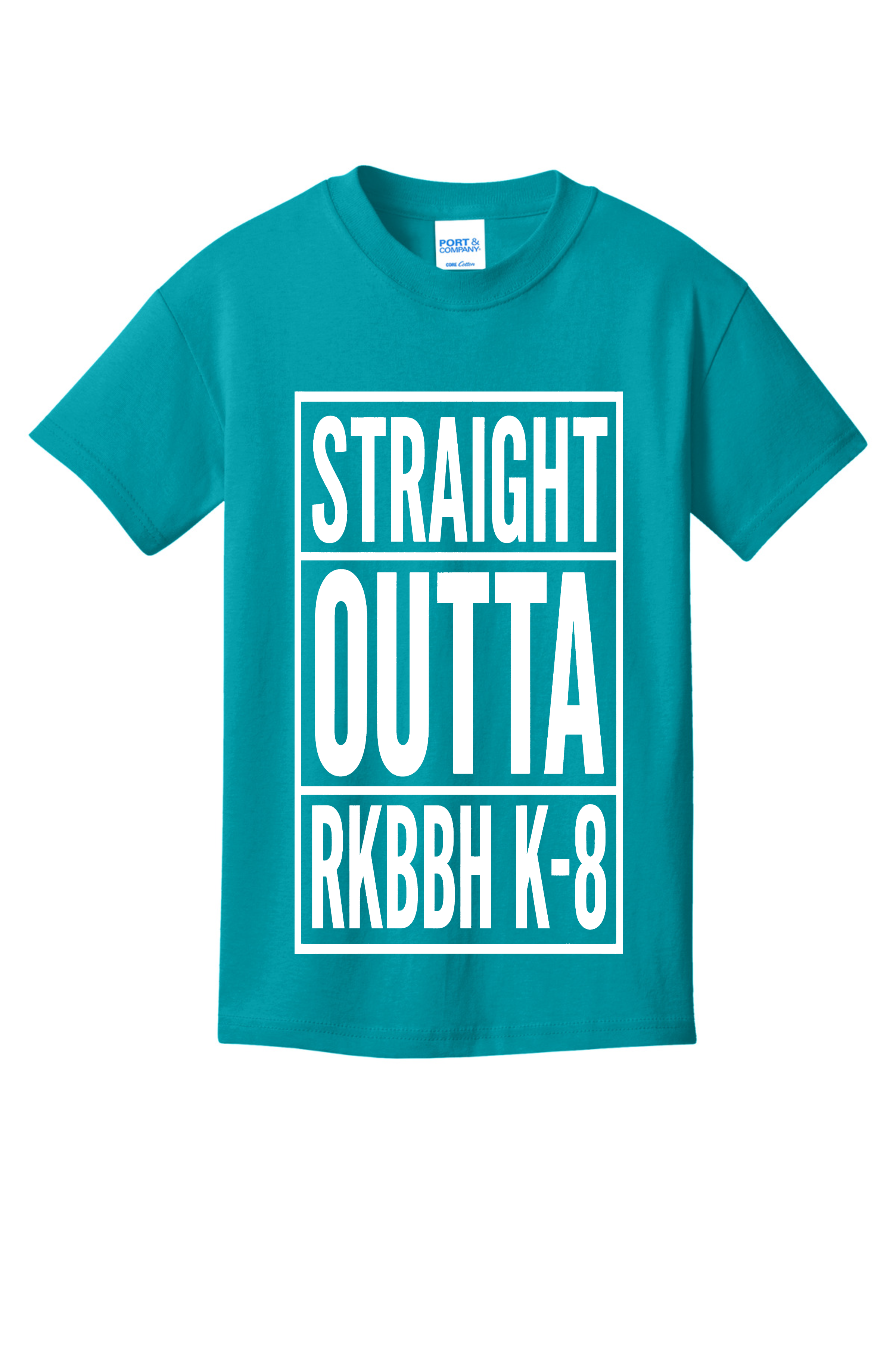 Ruth K. Broad Bay Harbor - STRAIGHT OUTTA RKBBH K-8 - Youth Core Cotton Tee